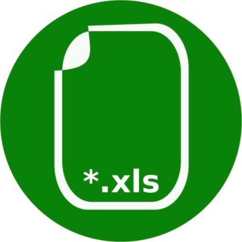 Icono excel, xls xlsx