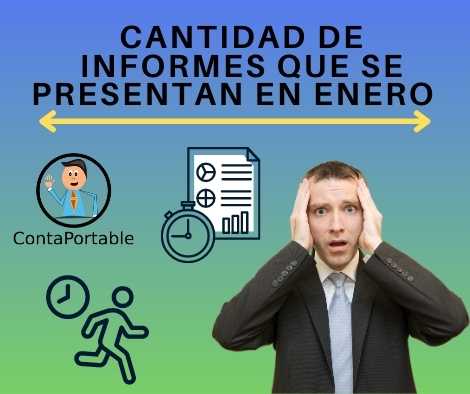 Cantidad de informes que se presentan en enero