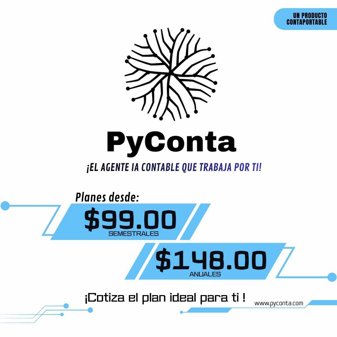Cotización de Pyconta, agente de IA contable para optimización de tareas financieras y contabilidad.